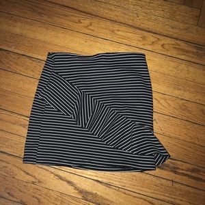 Stripped with ruffle Zara skirt